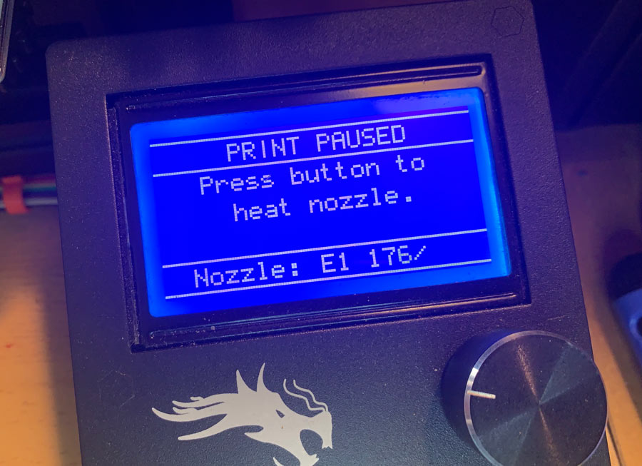 Cambio de filamento en una Ender 3 Pro